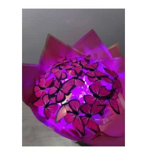 Led Işıklı Kelebek Buketi